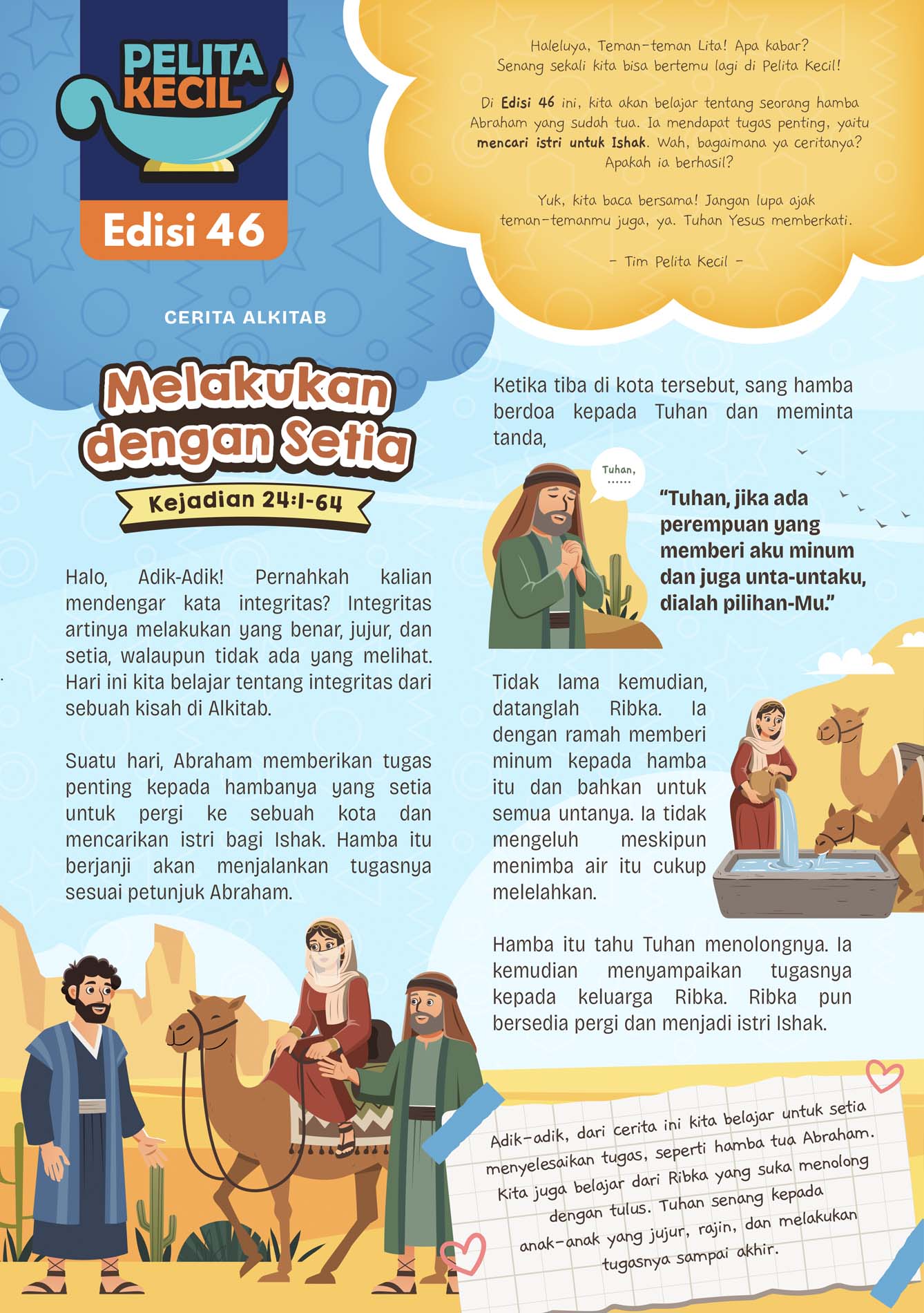Pelita Kecil Edisi 46 – Melakukan dengan Setia