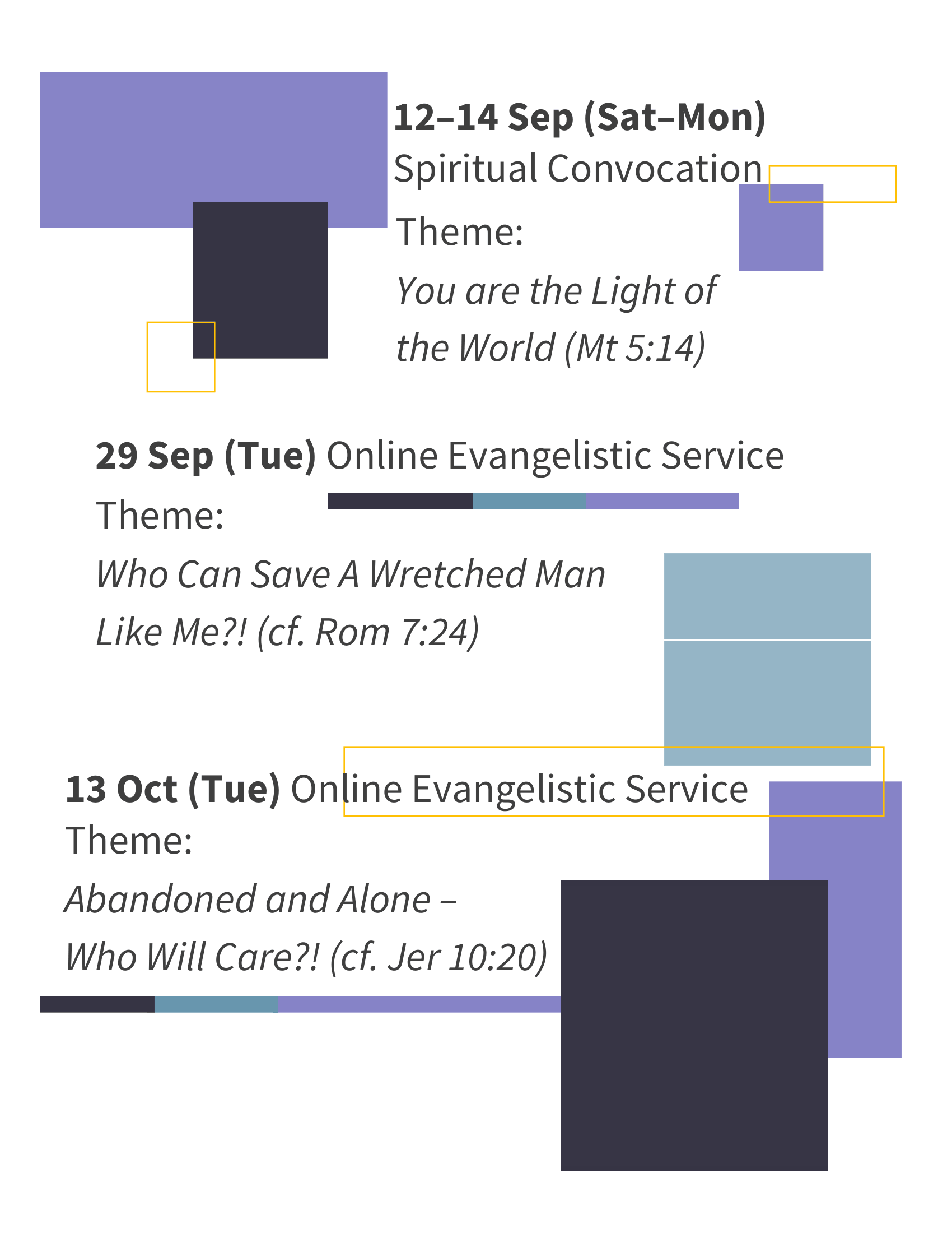 Upcoming Events 2026
